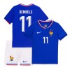 Original Trikotsatz Frankreich Dembele 11 Heimtrikot EURO 2024 Für Kinder